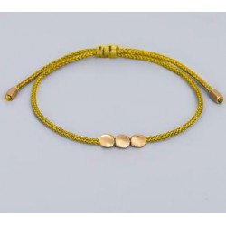 Tibetan brass bead bracelet happiness bracelet wine red