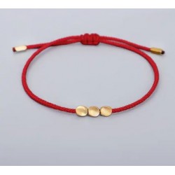 copy of Tibetan brass bead bracelet happiness bracelet red