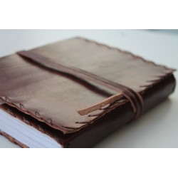 copy of B-Ware: Notebook with genuine leather cover border ornament 18x14 cm
