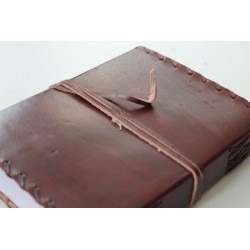 copy of B-Ware: Notebook with genuine leather cover border ornament 18x14 cm