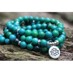 copy of 2 pieces of yoga bracelets made of 8 mm turquoise beads, 18 cm inner circumference.
