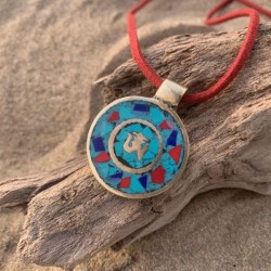 Tibetisches Amulett Anhänger Talisman OM Symbol Tibetschmuck