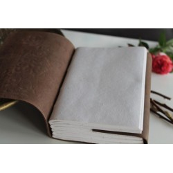 Notizbuch Tagebuch Lederbuch Wolf Leder 17,5x13 cm weiches Leder