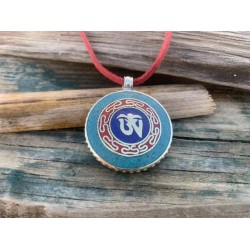 Tibetisches Amulett Anhänger Talisman Buddhismus OM Symbol Tibetschmuck