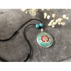 Buddhistische Halskette Endlosknoten
