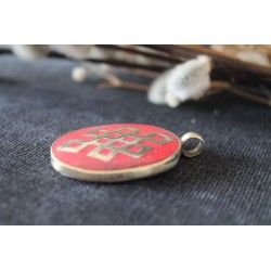 B-Ware: Amulett mit Knoten der Ewigkeit in Rot