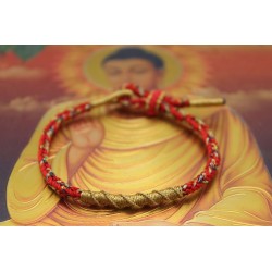 Tibetisches Glücksarmband | Buddhismus | Freundschaftsarmband | Geknüpftes Armband Rot