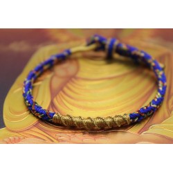 Tibetisches Glücksarmband | Buddhismus | Freundschaftsarmband | Geknüpftes Armband Blau