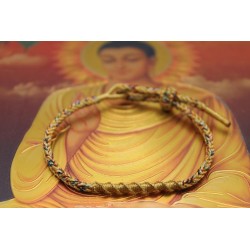 Tibetisches Glücksarmband | Buddhismus | Freundschaftsarmband | Geknüpftes Armband Gold