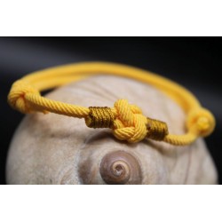 Tibetisches Armband mit Endlosknoten Gelb