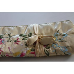 copy of Jewelery pouch jewelery storage made of kusty silk, violett