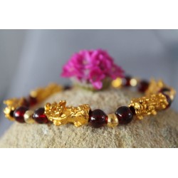 copy of Feng Shui Pi Xiu bracelet carnelian beads gift, prosperity, luck and fortune