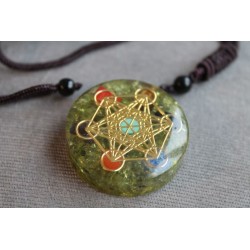 copy of Orgonite Orgone Pendant with Chain OM Sign Pink Spirituality Energy