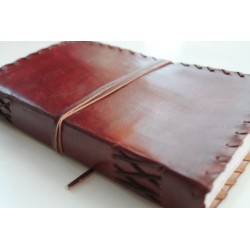 copy of B-Ware: Notebook with genuine leather cover border ornament 23x14 cm