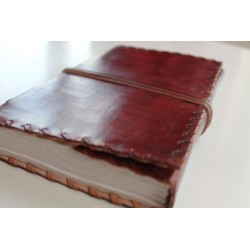 copy of B-Ware: Notebook with genuine leather cover border ornament 23x14 cm