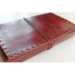 copy of B-Ware: Notebook with genuine leather cover border ornament 23x14 cm