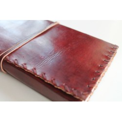 copy of B-Ware: Notebook with genuine leather cover border ornament 23x14 cm