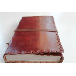 copy of B-Ware: Notebook with genuine leather cover border ornament 23x14 cm