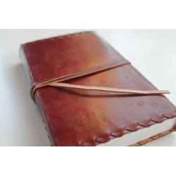 copy of B-Ware: Notebook with genuine leather cover border ornament 23x14 cm