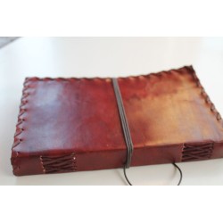 copy of B-Ware: Notebook with genuine leather cover border ornament 23x14 cm