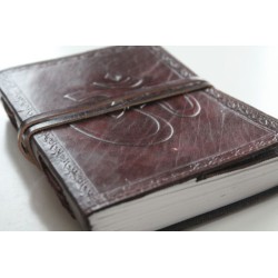 B-Ware: Notizbuch Tagebuch Lederbuch OM Symbol Leder 17,5x13 cm