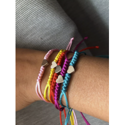 Freundschaftsarmband Herz silberfarben Herzarmband Armband mit Herz Türkis