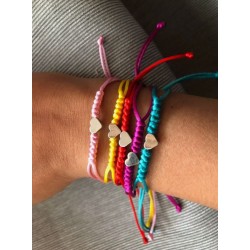 Freundschaftsarmband Herz silberfarben Herzarmband Armband mit Herz Türkis