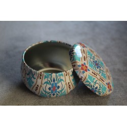 Blechdose Blechdöschen Pillendose mit Muster - DOSE207