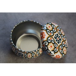 Blechdose Blechdöschen Pillendose mit Muster - DOSE214