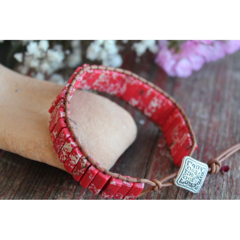 Armband aus rotem Jaspis Armband aus rotem Jaspis