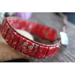 Armband aus rotem Jaspis – Kraft und Erdung in edler Handarbeit