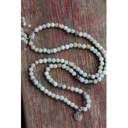Malakette Armband Mala Amazonit 6 mm inneres Gleichgewicht OM Schutz Amazonitmala