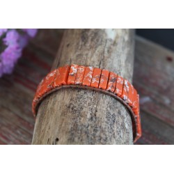 Armband aus orangefarbenen Jaspis – Kraft und Erdung in edler Handarbeit