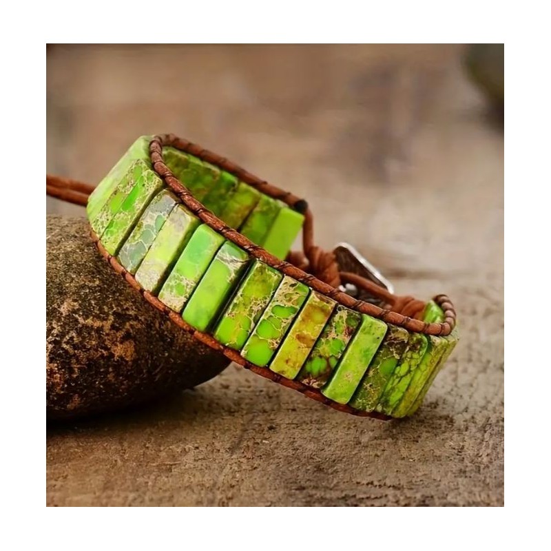 Armband aus grünem Jaspis Armband aus grünem Jaspis