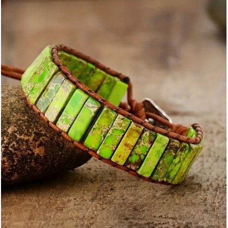 Armband aus grünem Jaspis