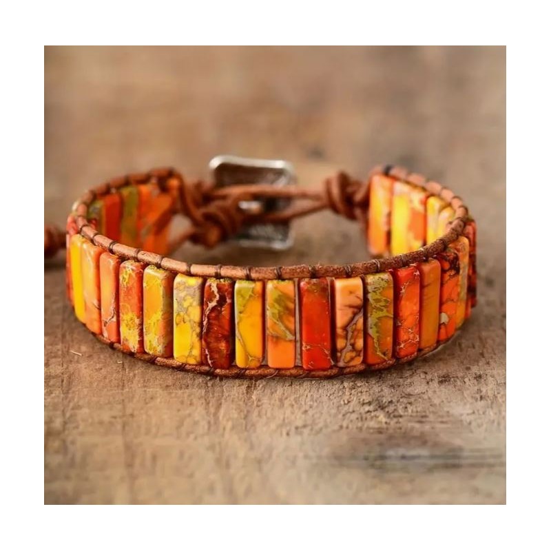 Armband aus grünem Jaspis Armband aus grünem Jaspis