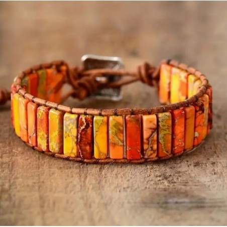 Armband aus grünem Jaspis