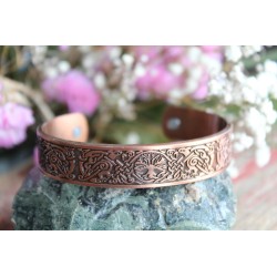 Magnet-Armband Armreif Lebensbaum Yggdrasil Kupferoptik
