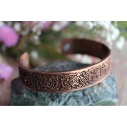 Magnet-Armband Armreif Lebensbaum Yggdrasil Kupferoptik