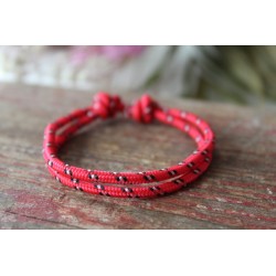 Glücksarmband Paracord Schiebeknoten Freundschaftsarmband Rot