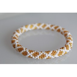 Glasperlenarmband handgefertigt in Nepal 16,7 cm - 202