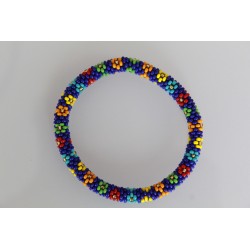 Glasperlenarmband handgefertigt in Nepal 16,7 cm - 203