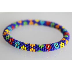 Glasperlenarmband handgefertigt in Nepal 16,7 cm - 203