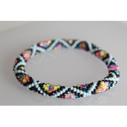 Glasperlenarmband handgefertigt in Nepal 16,7 cm - 205