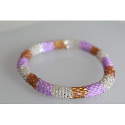 Glasperlenarmband handgefertigt in Nepal 16,7 cm - 206