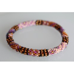 Glasperlenarmband handgefertigt in Nepal 16,7 cm - 207