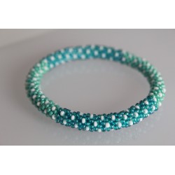 Glasperlenarmband handgefertigt in Nepal 16,7 cm - 207