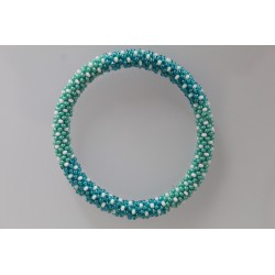 Glasperlenarmband handgefertigt in Nepal 16,7 cm - 207