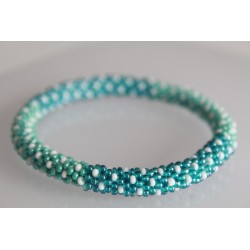 Glasperlenarmband handgefertigt in Nepal 16,7 cm - 207