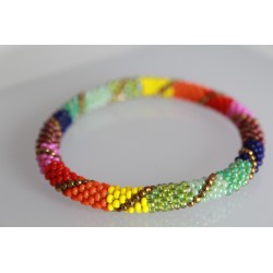 Glasperlenarmband handgefertigt in Nepal 16,7 cm - 210